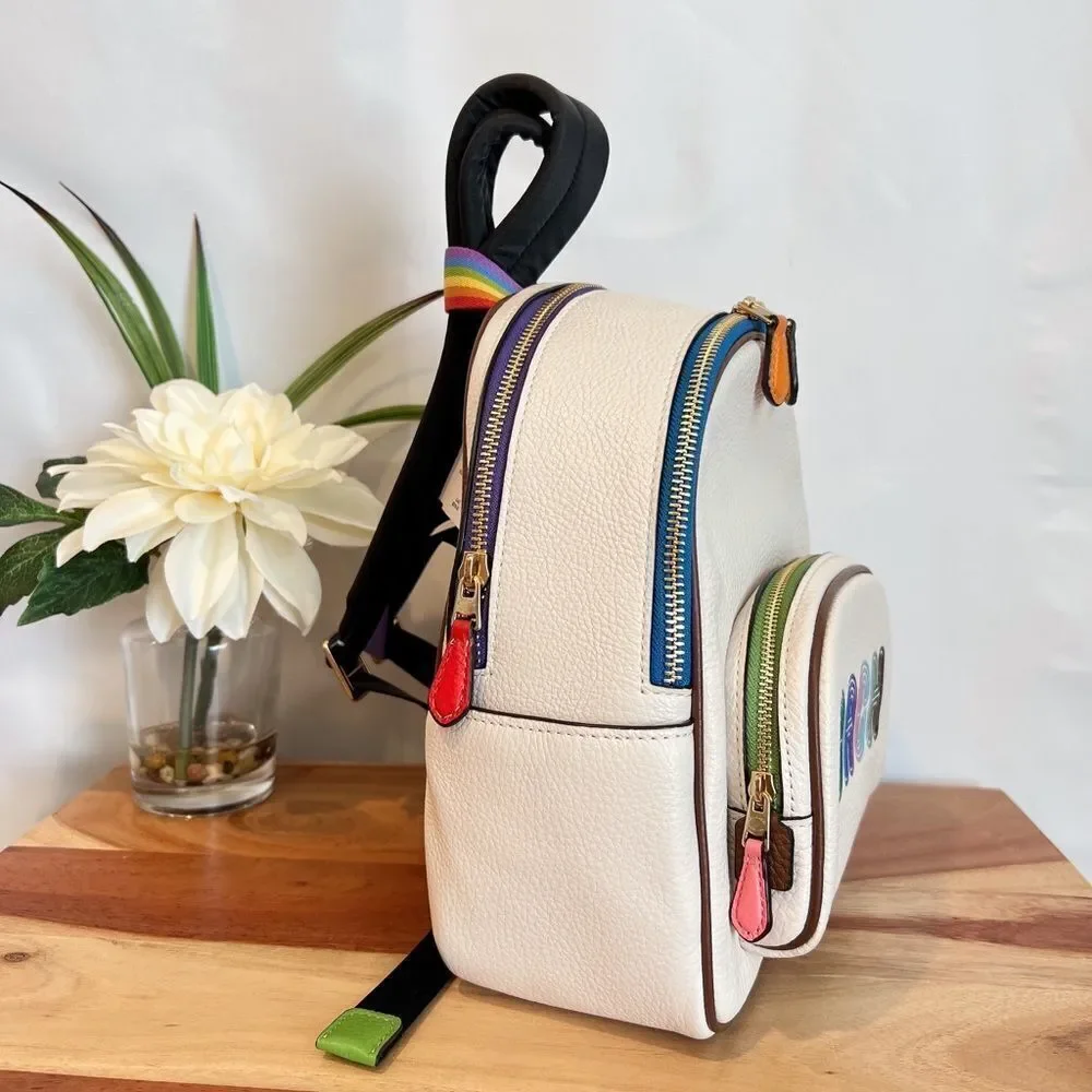 NWT Coach Mini‎ Court Backpack With Rainbow Coach - Picture 2 of 7